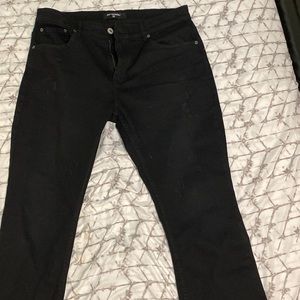 All black /se’renedē/ jeans flared bottoms slim fit